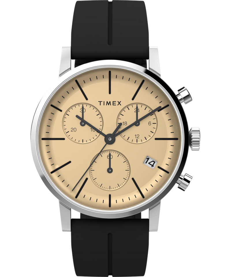 Timex Midtown 计时码表 40 毫米合成橡胶手表 TW2V70500 