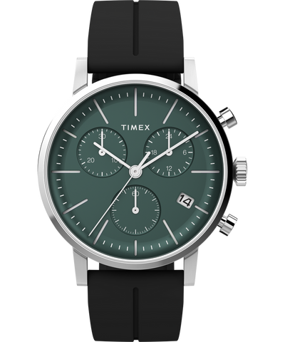 Timex Midtown 计时码表 40 毫米合成橡胶手表 TW2V70600