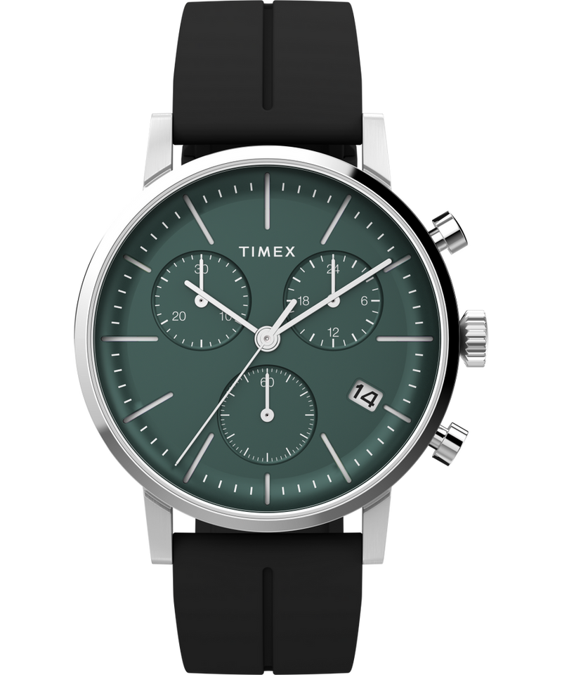 Timex Midtown 计时码表 40 毫米合成橡胶手表 TW2V70600