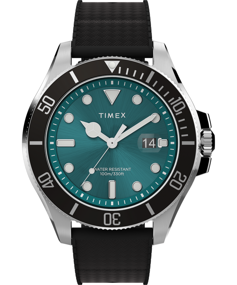 Timex Harborside Coast 43mm Silicone Strap Watch TW2V91700