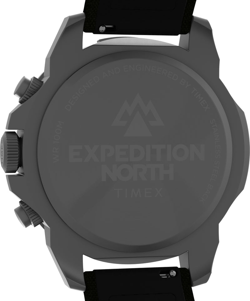 Wristwatch with ’Expedition North’ visible on its face.