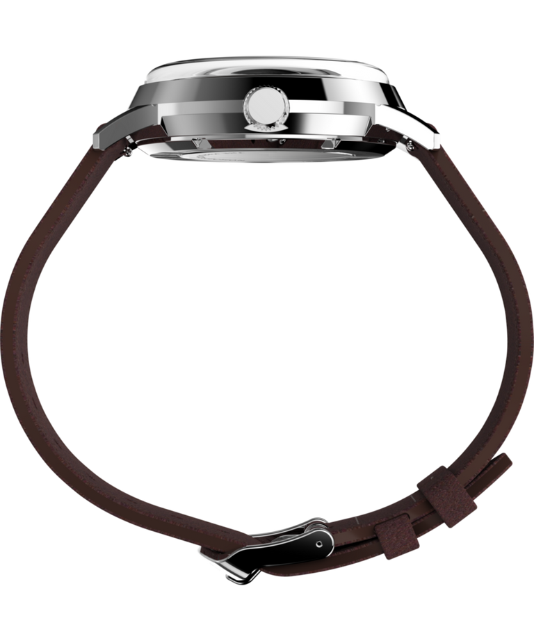 Timex Marlin 自动 40 毫米皮革表带手表 TW2W33800
