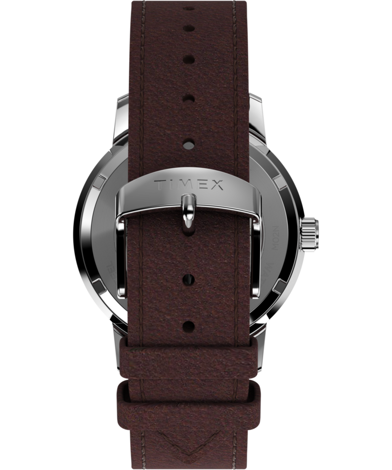 Timex Marlin 自动 40 毫米皮革表带手表 TW2W33800