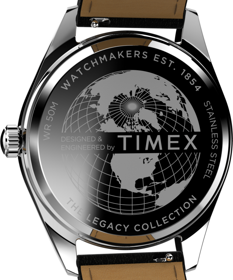 Timex Legacy 石英绿色表盘星期日历皮革表带手表 TW2W57300