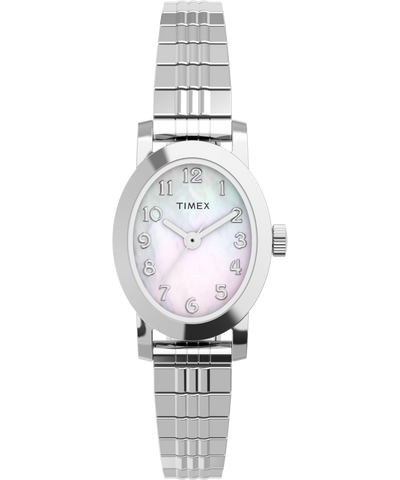 Timex Cavatina Silver Case and Band Mother Of Pearl Dial Women's Watch TW2W70200