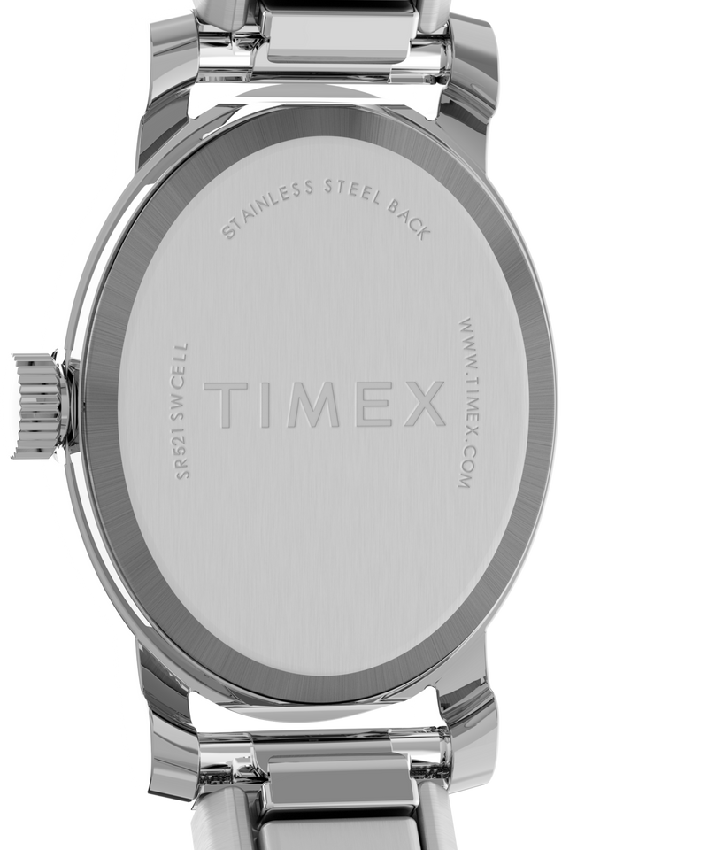 Timex Cavatina Silver Case and Band Mother Of Pearl Dial Women's Watch TW2W70200