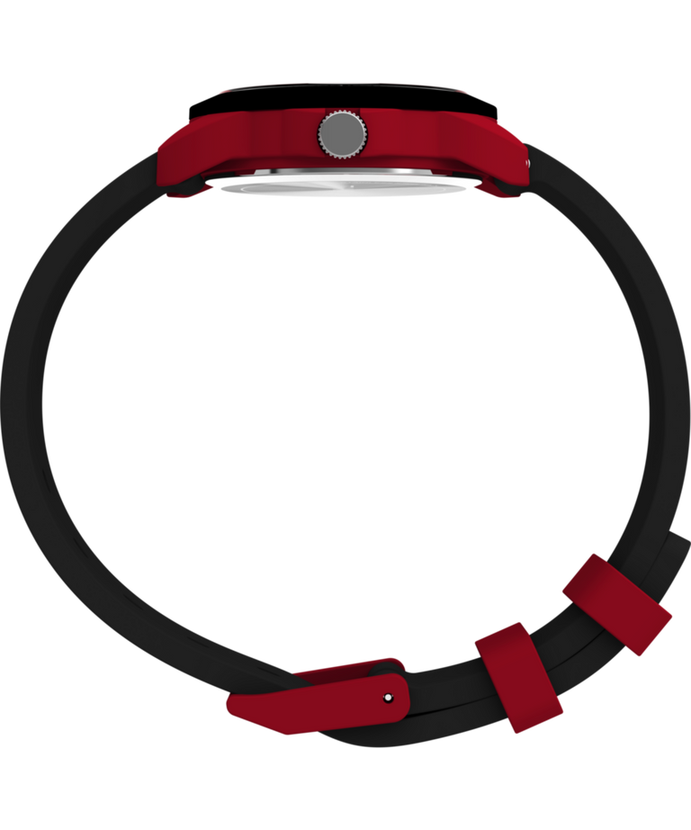 Timex Time Machines Red and Black Silicone Strap Kids Watch TW2W91900