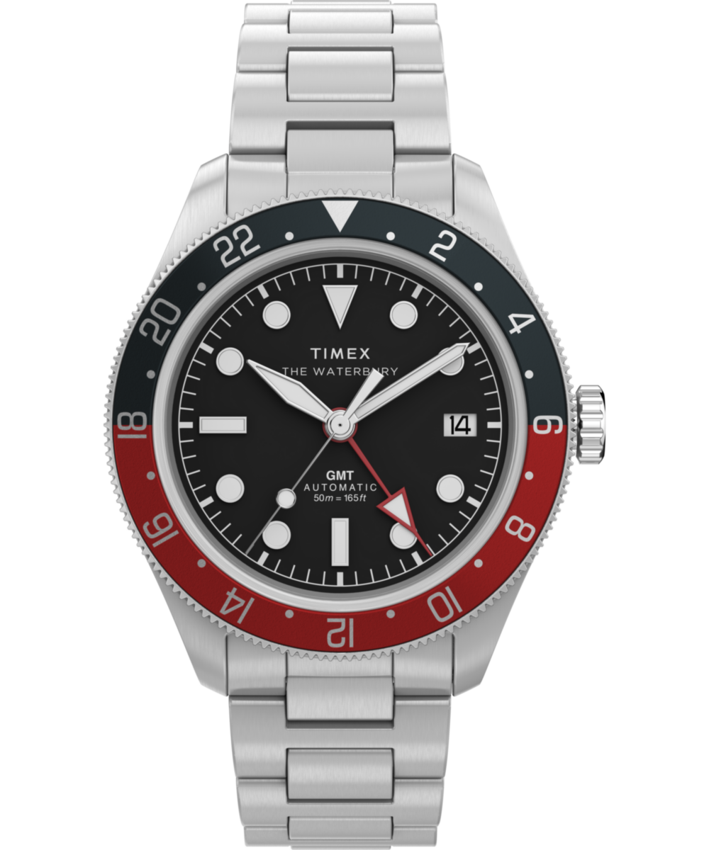 Timex Waterbury Heritage Automatic GMT 41.5mm Stainless Steel Bracelet Watch - Primary