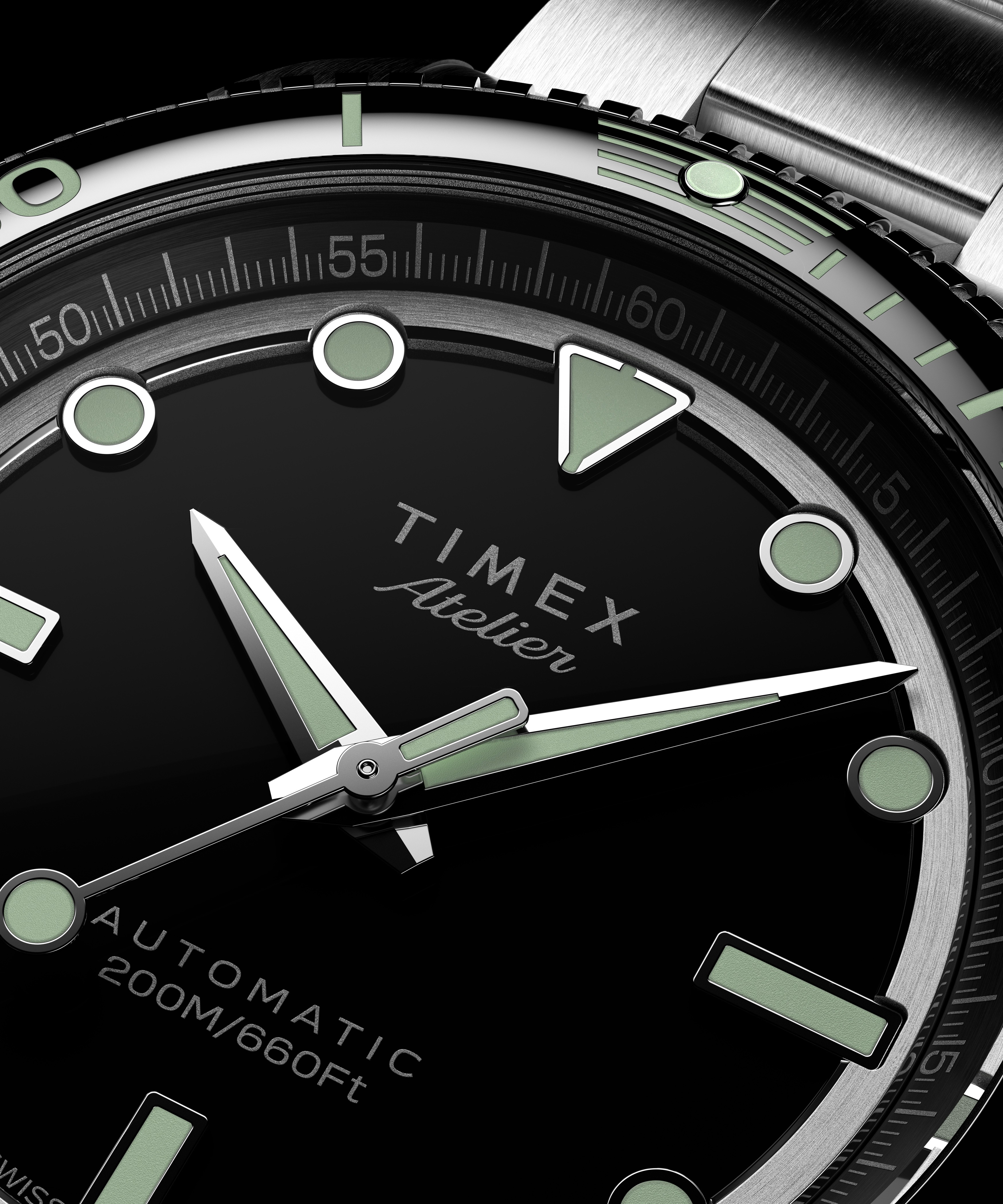 Timex Atelier  Swiss Automatic Marine M1A Stainless Steel Men's Watch TW2Y72500