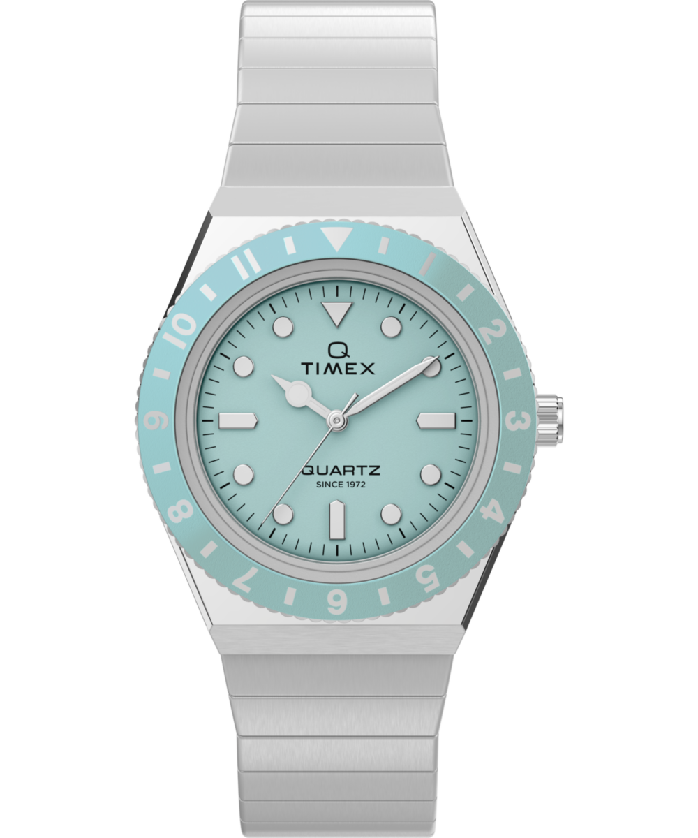 Timex Q Mini TW2Y77300 blue dial watch