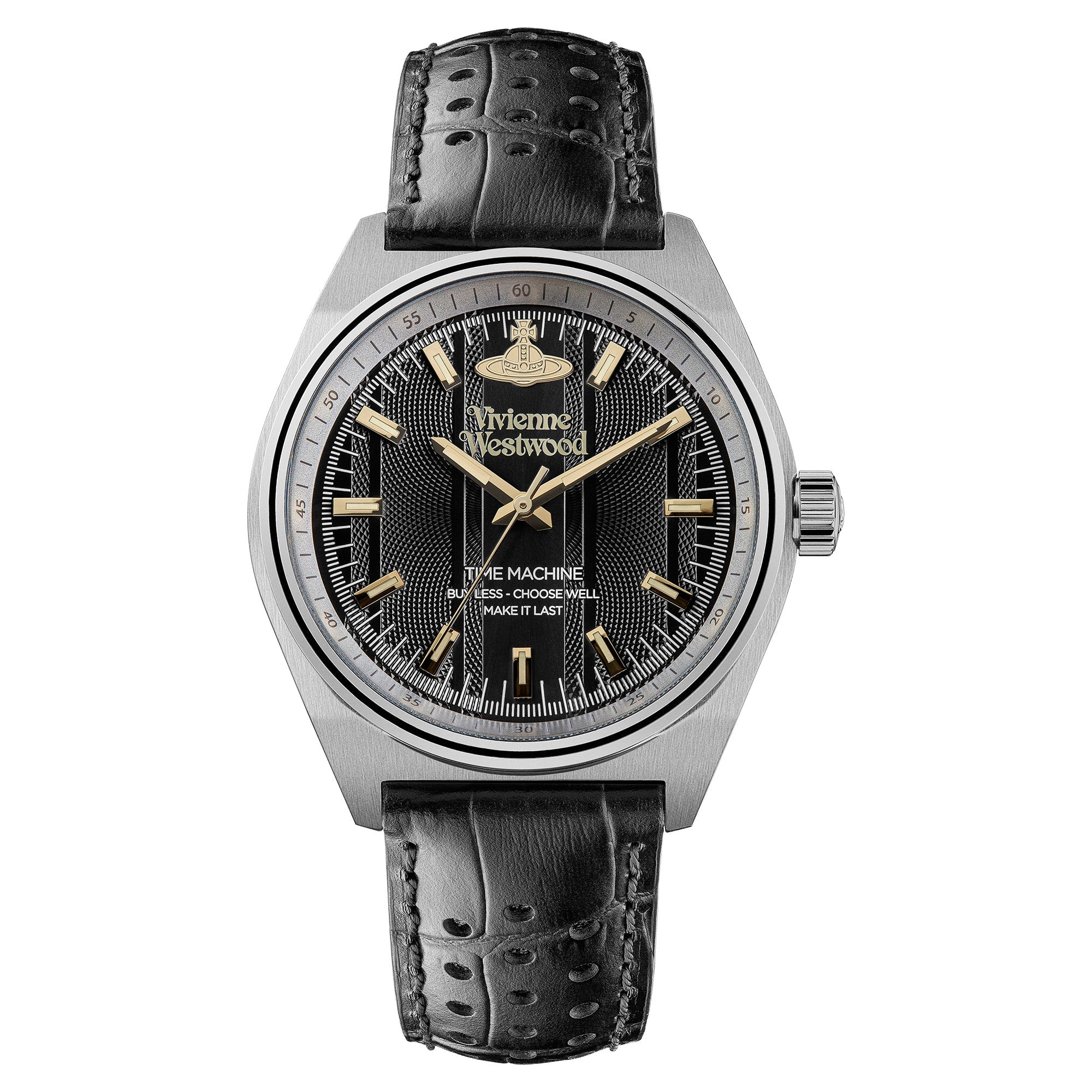 Vivienne Westwood Sydenham 40MM Watch Black Leather Strap