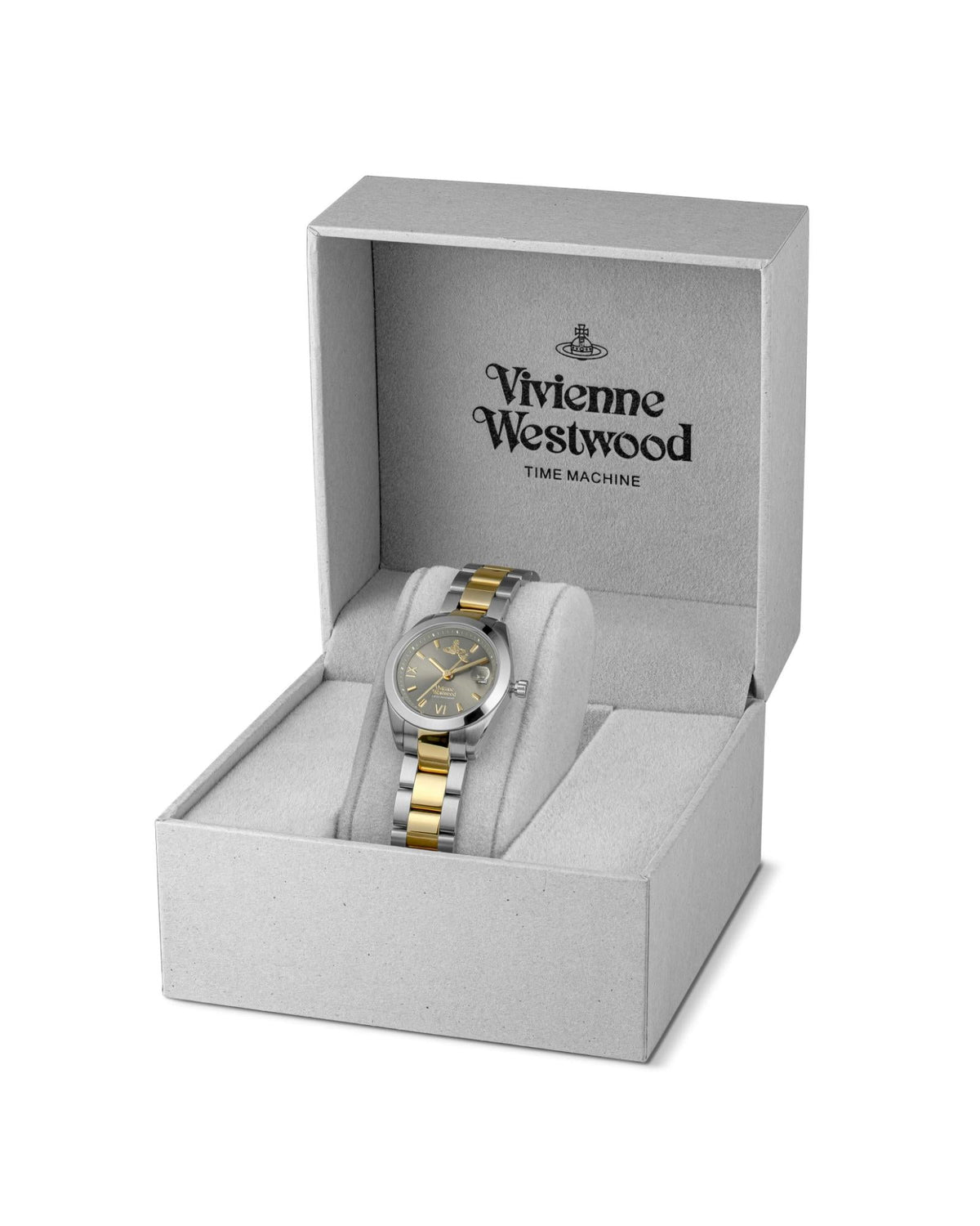 Vivienne Westwood Fenchurch Silver Dial Two Tone Strap Watch