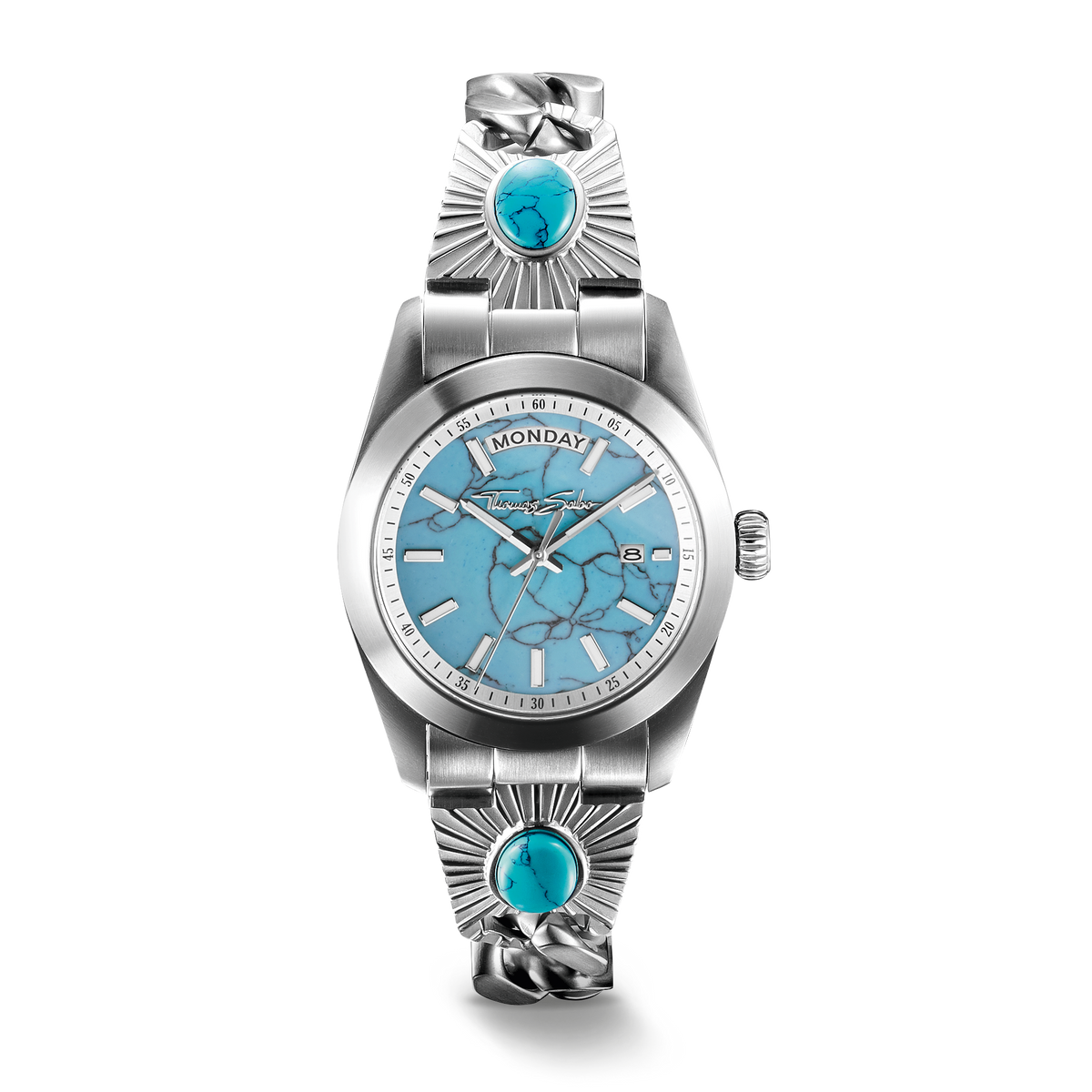 Thomas Sabo Elyndra Watch with turquoise dial 36 mm