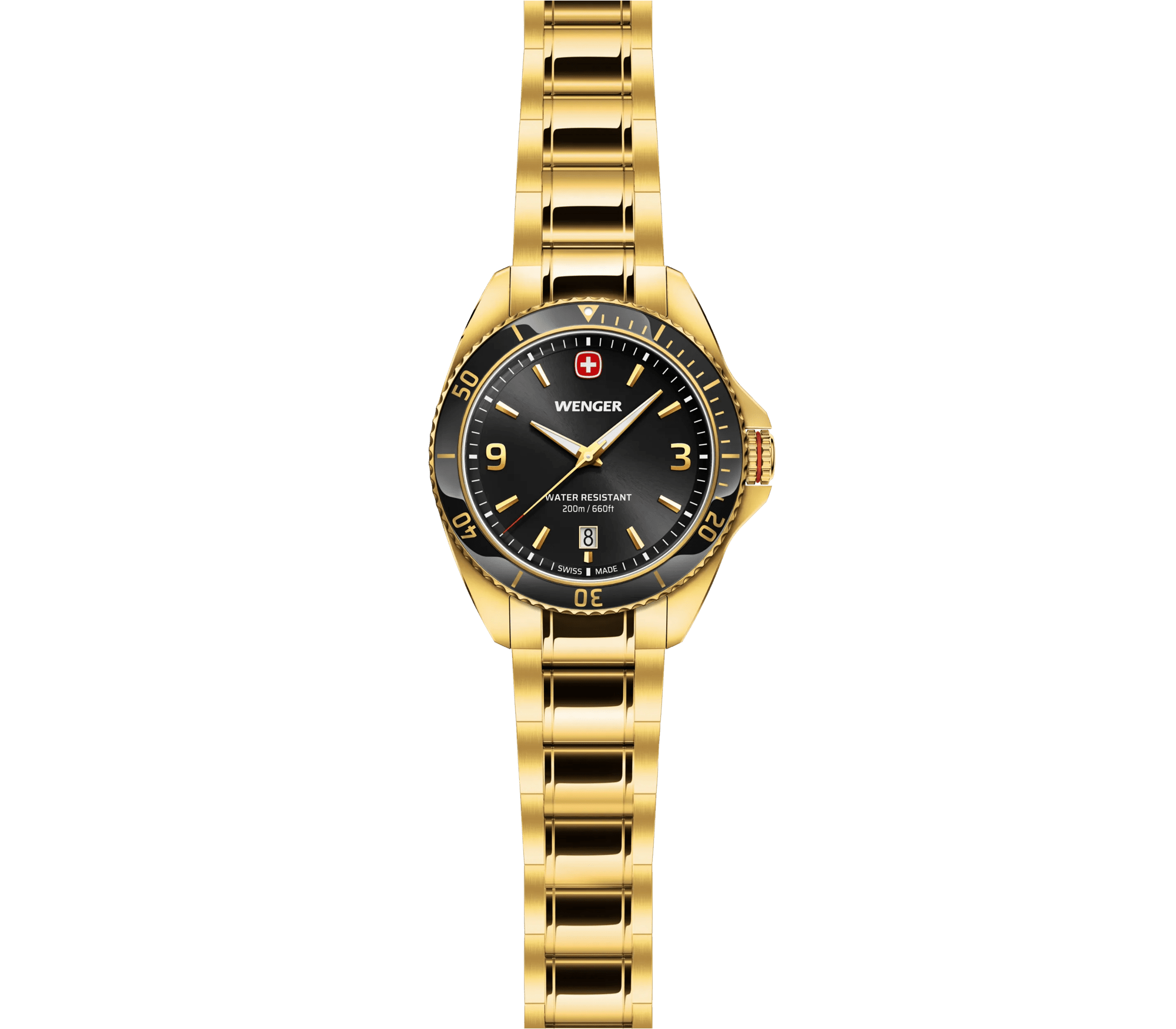 Wenger Executive 40mm Back Dial Gold Tone Stainless Steel 200M Men's Watch 01.2031.107