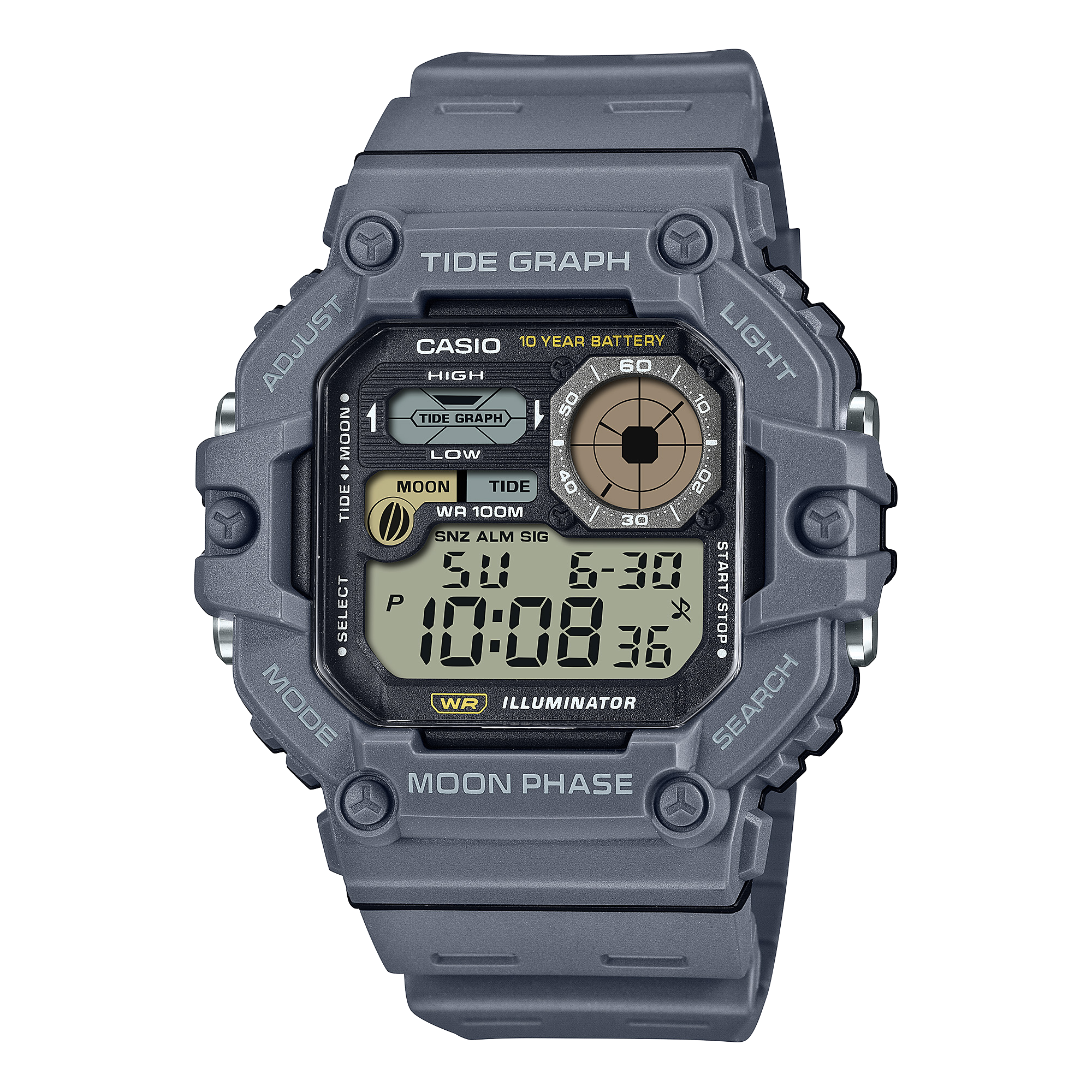Casio Standard Grey Resin Band Grey Dial Watch WS1700H-8A