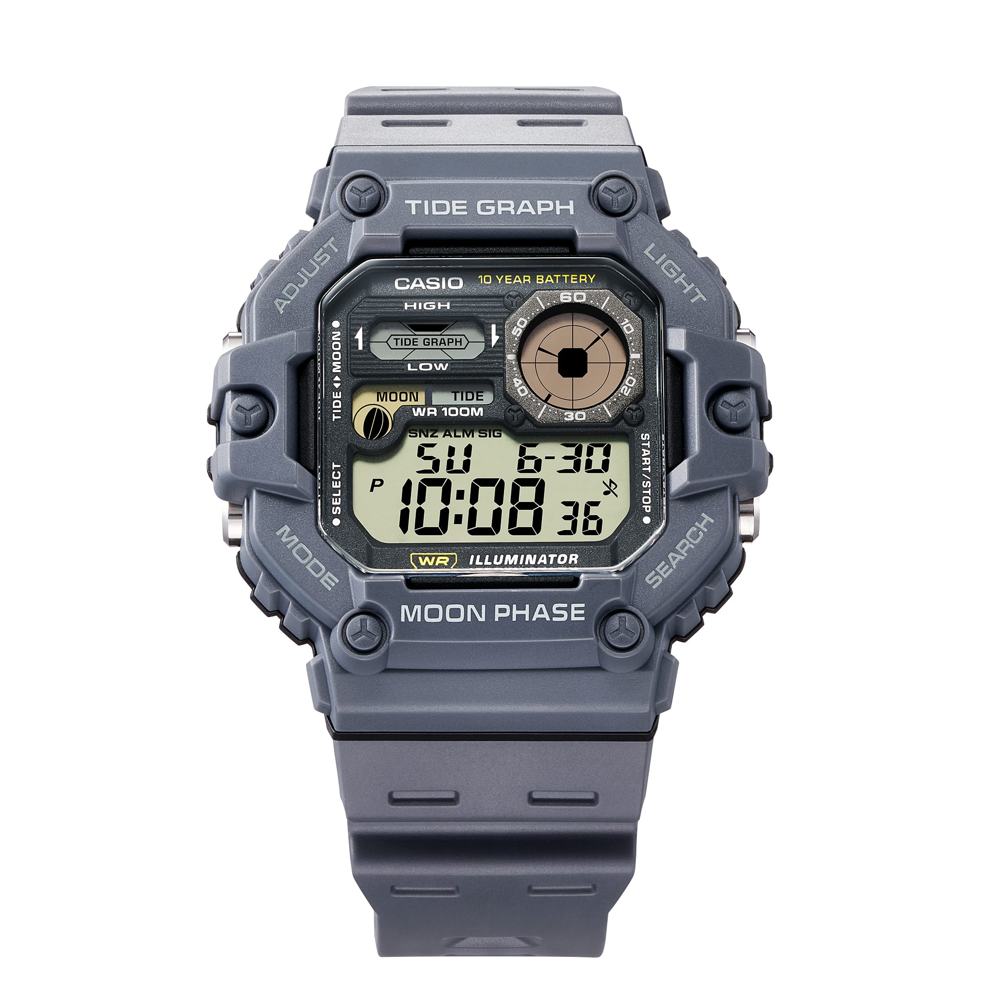 Casio Standard Grey Resin Band Grey Dial Watch WS1700H-8A