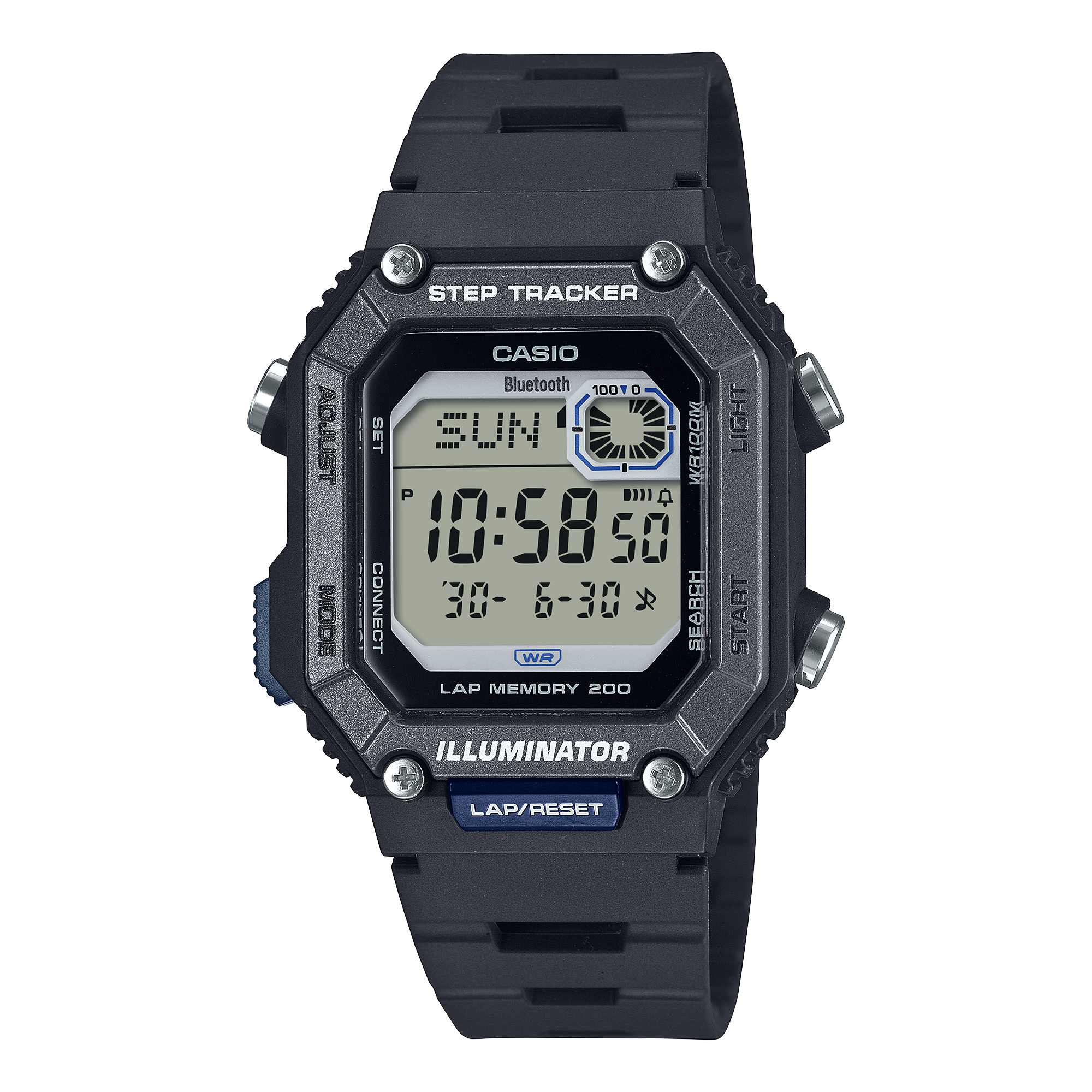 Casio Collection Standard Black Resin Band Watch WSB1000-1A