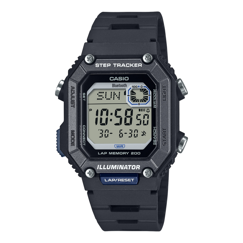 Casio Collection Standard Black Resin Band Watch WSB1000 1A Watch Direct