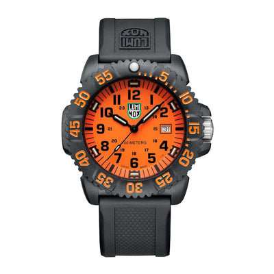 Luminox 海狮 Carbonox 橙色表盘黑色橡胶表带手表 X2.2059.1