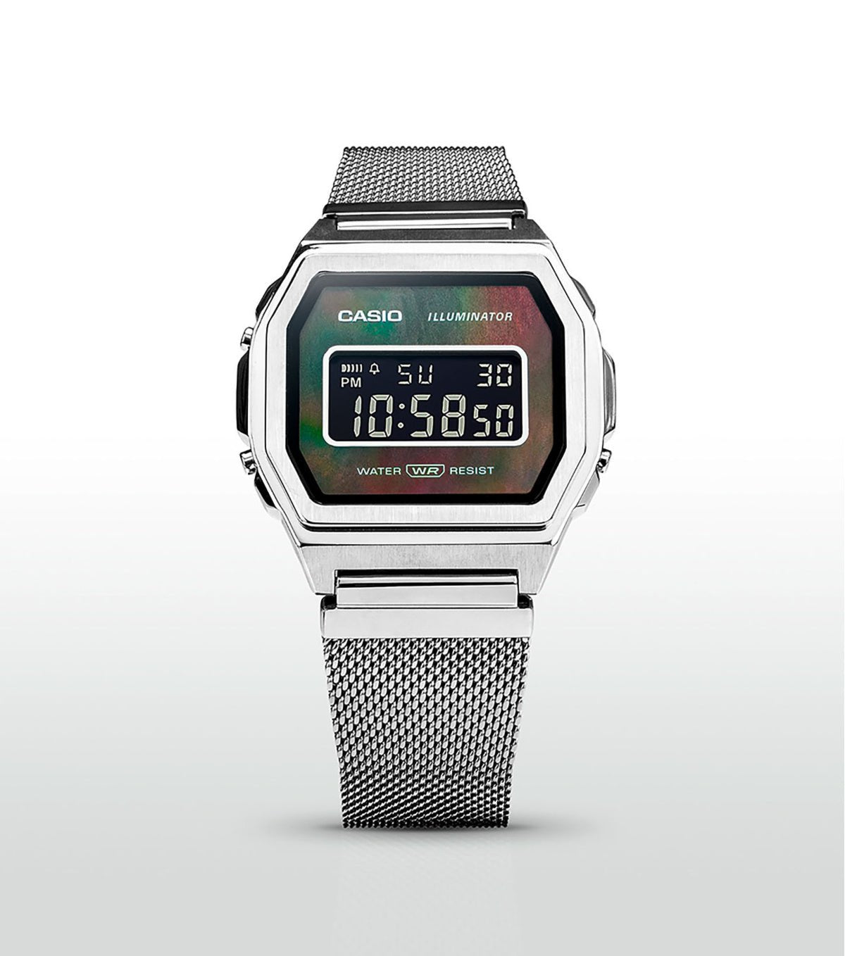 Casio Vintage Premium Stainless Steel Black Dial Watch A1000M-1BE