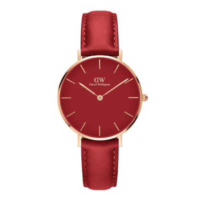 Daniel Wellington 小巧 28 毫米萨福克红色表盘手表 DW00100405