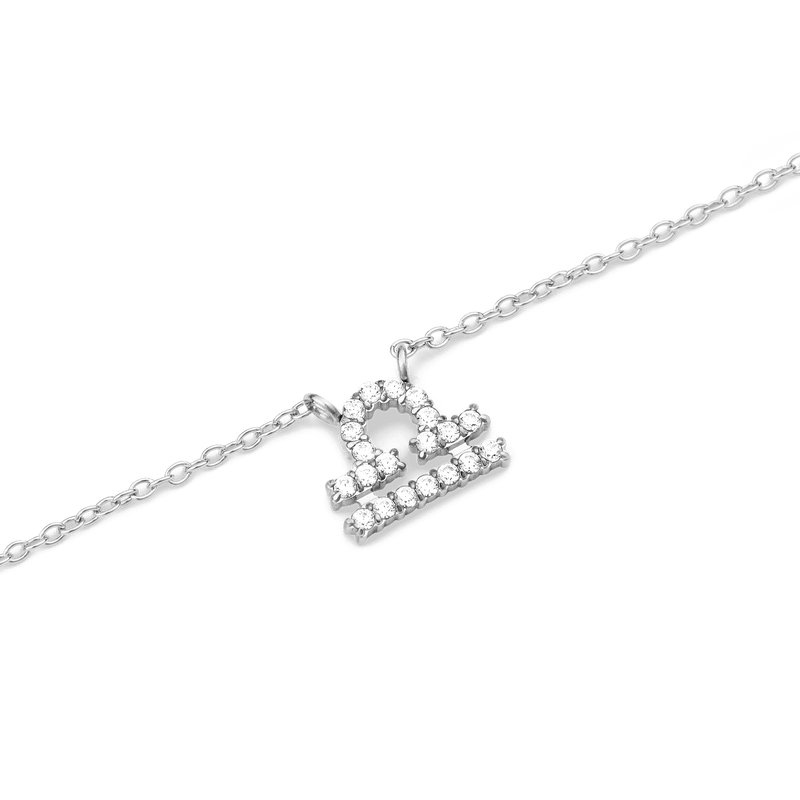 Daniel Wellington Zodiac Crystal Necklace Silver