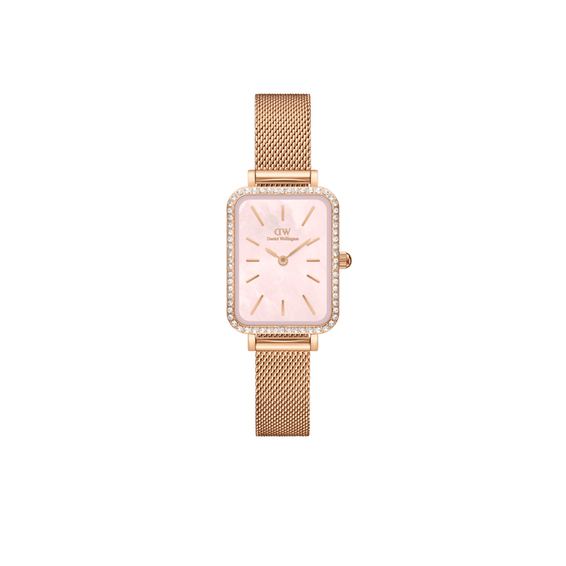 Daniel Wellington Quadro 20X26 表圈网眼粉色 MOP 手表 DW00100669