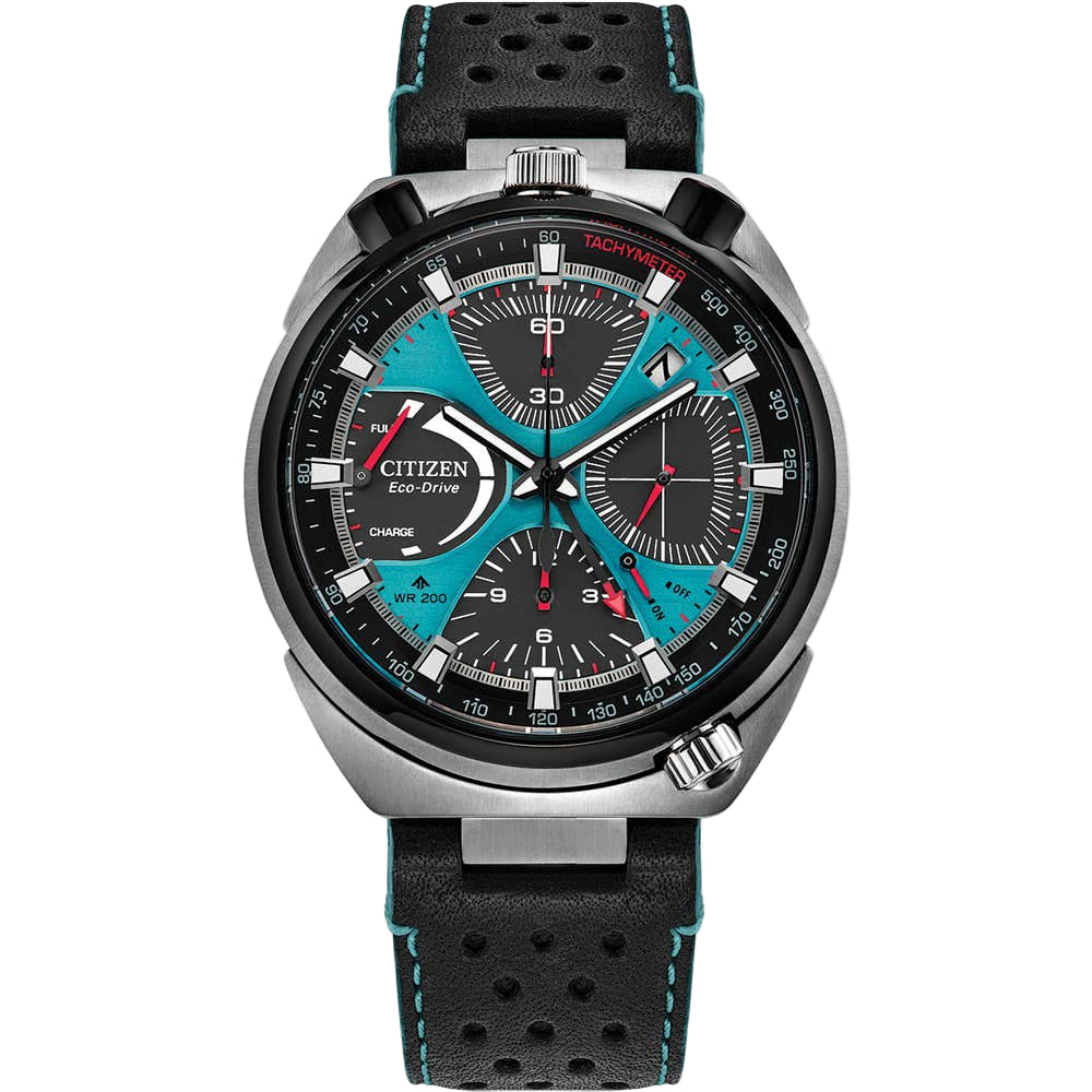 Citizen Promaster Tsuno Chronograph Black Leather Watch AV0106-01L