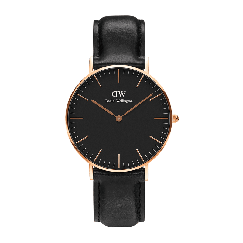 Daniel Wellington 经典 36 毫米谢菲尔德黑色手表 DW00100139