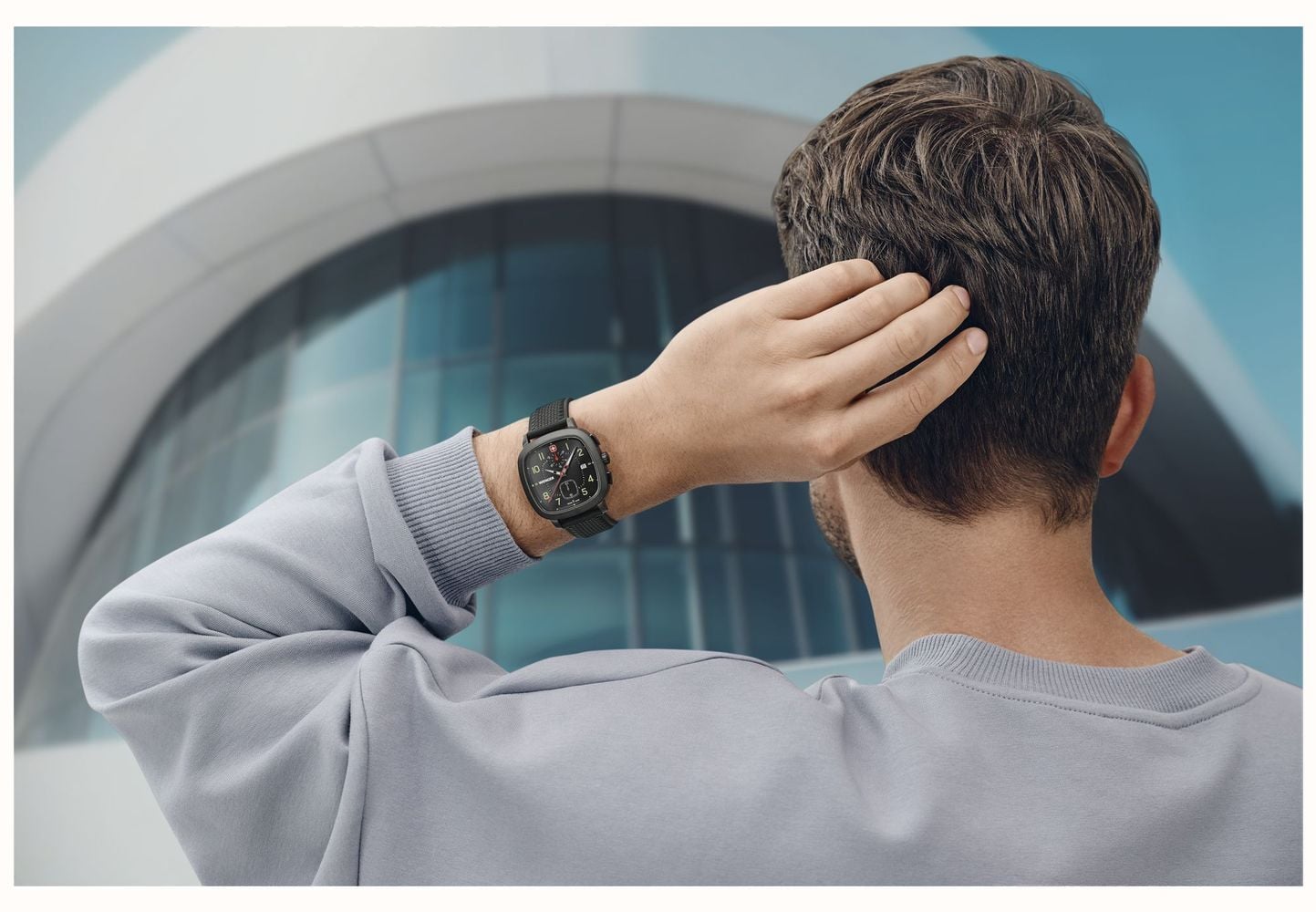 Wenger Vintage Sport Chrono 39.5mm Black Case and Rubber Band 01.1933.114