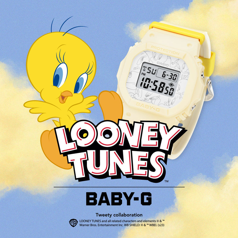 Baby-G Tweety 合作款白色表盘树脂表带手表 BGD565TW-5D