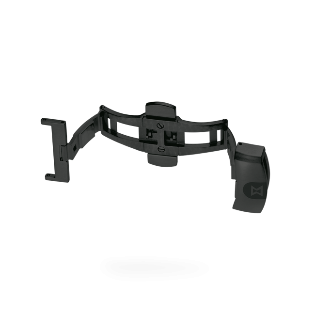 Adjustable mounting bracket or holder with multiple articulating arms and attachment points.