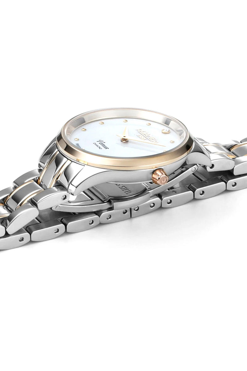 Roamer Venus Diamond 30 毫米双色不锈钢表带腕表