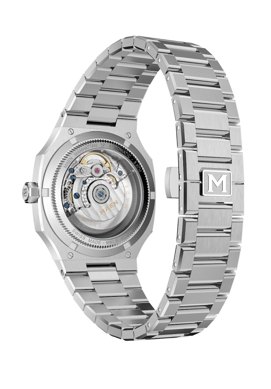 MAEN Manhattan 37 Salmon No Date Automatic Watch M2.1.4