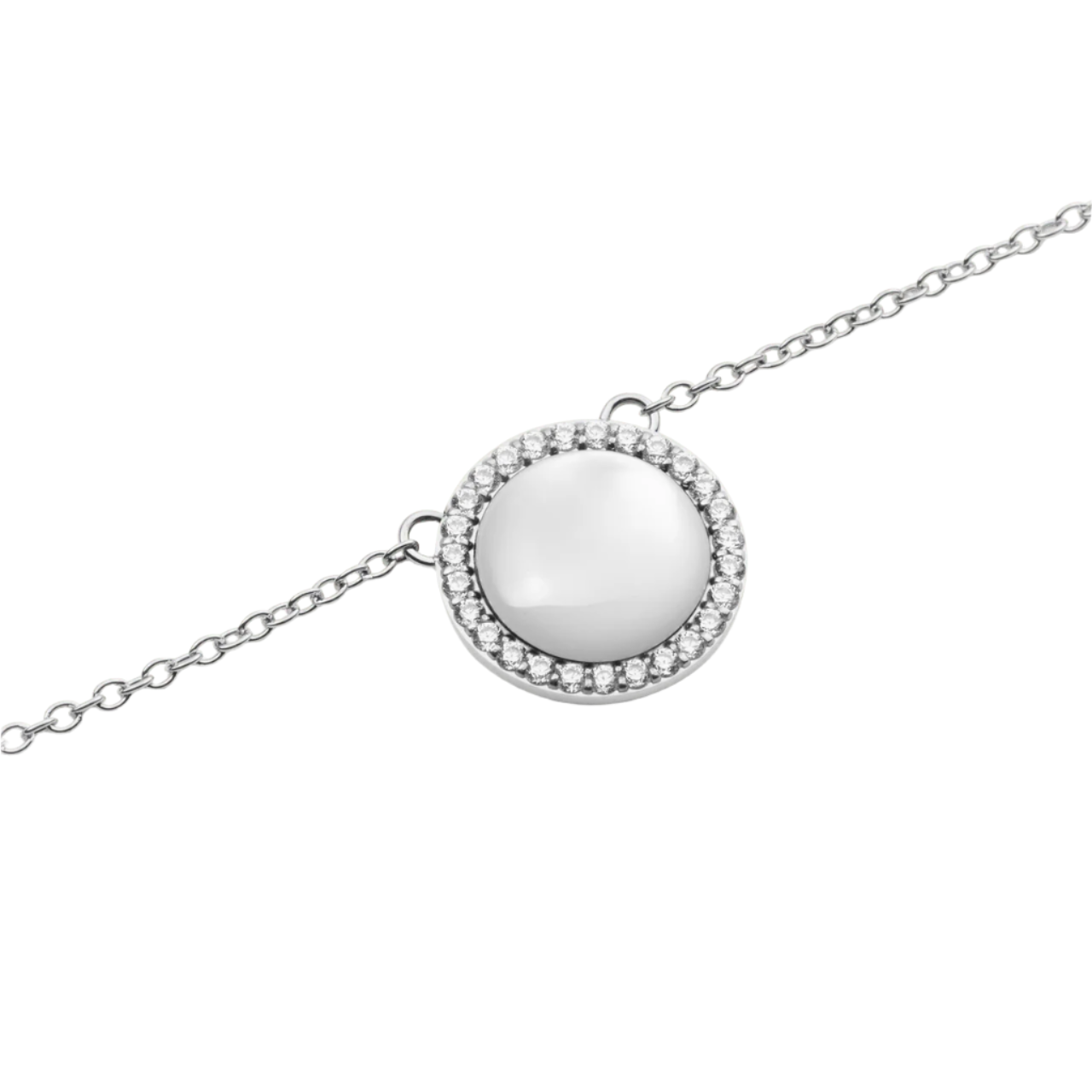 Daniel Wellington Audrey Mother of Pearl Silver Necklace DW00401453