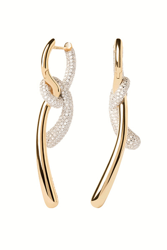 PDPAOLA Pave Twist Hoops