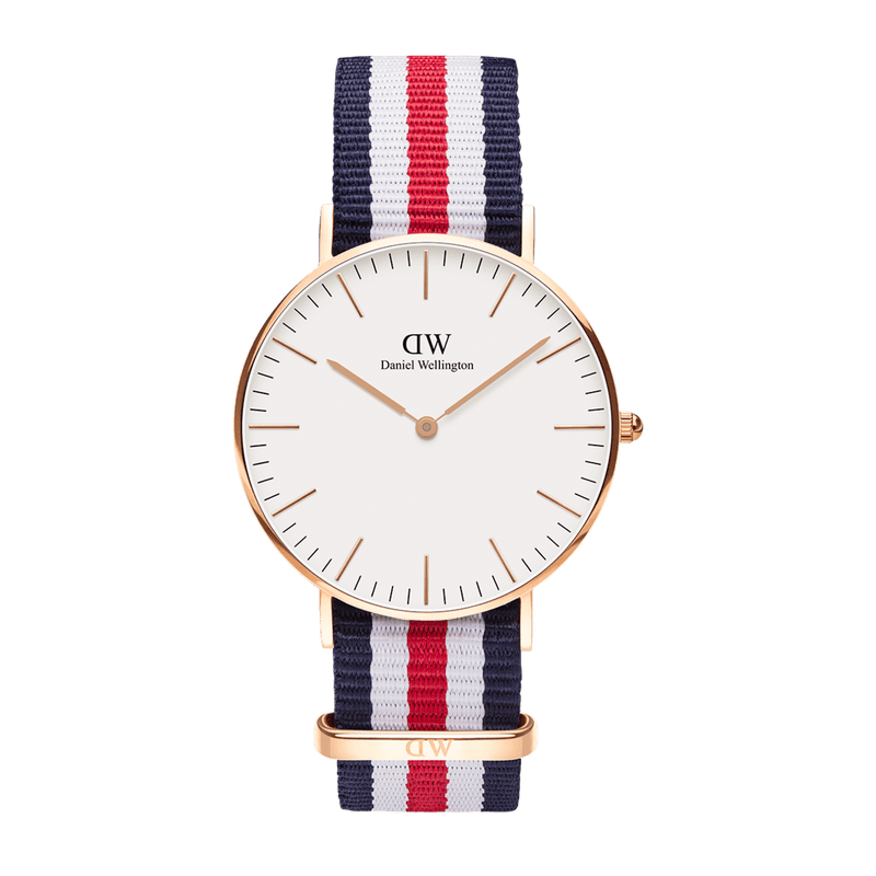 Daniel Wellington 经典 36 毫米坎特伯雷白色表盘腕表 DW00100030