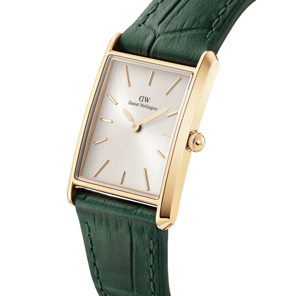 Daniel Wellington 鳄鱼纹香槟色放射纹金表 DW00100695