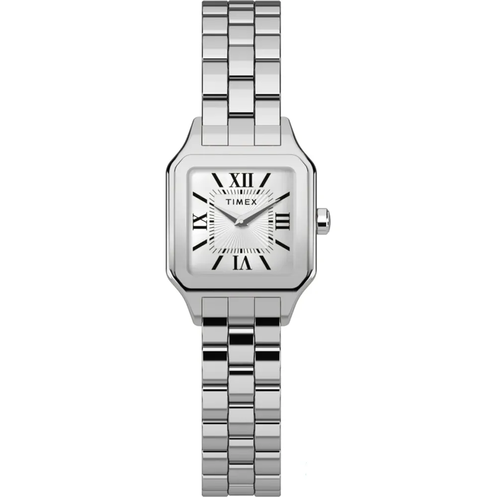 Timex Legacy Addison Trend Square Silver Dial Stainless Steel Women's Watch TW2Y23800
