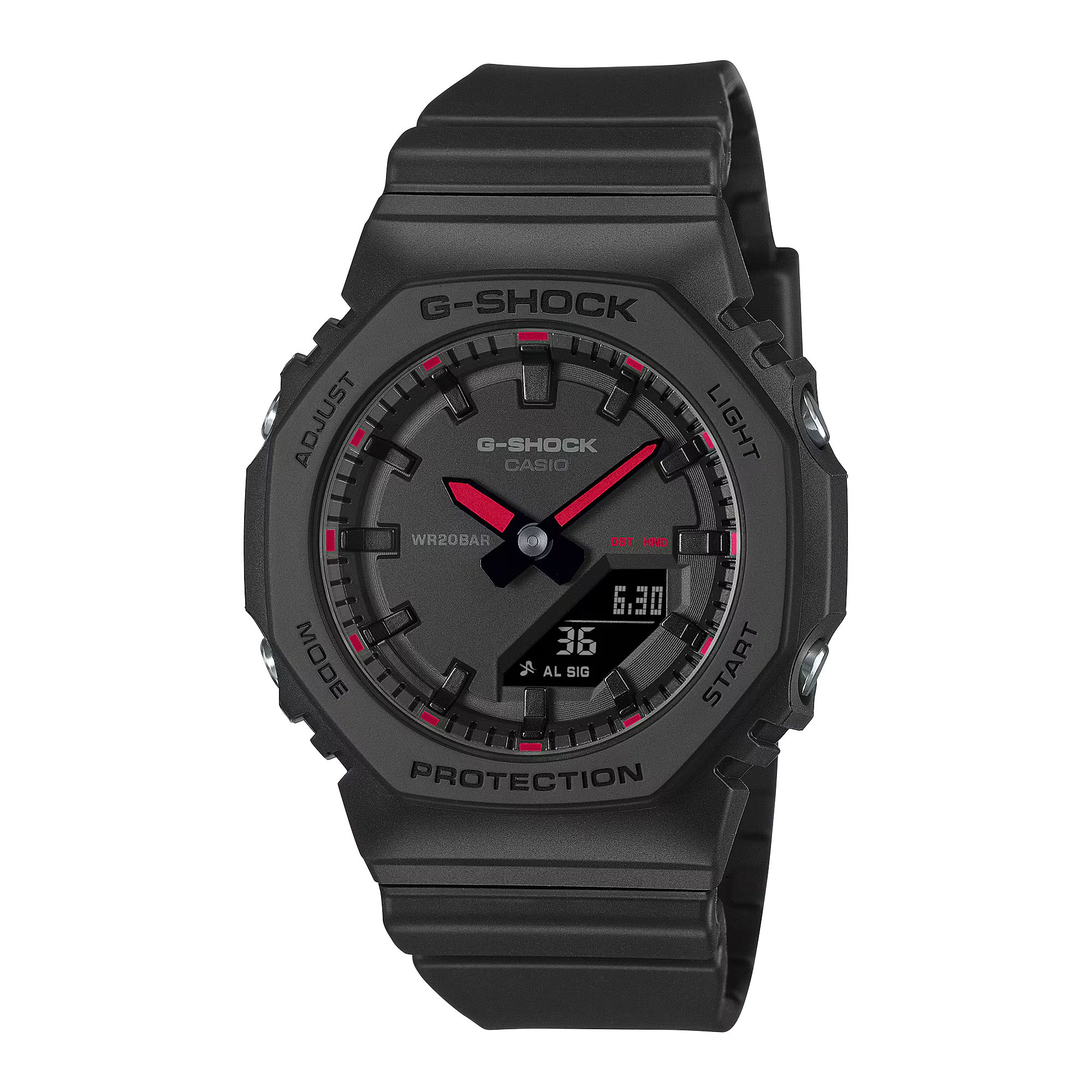 G-Shock Slim CasiOak Black With Red Markers Watch GMAP2100SA-1A1