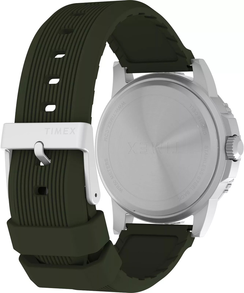 Timex Expedition North Tide 温度指南针棕色皮革表带手表 T2N721