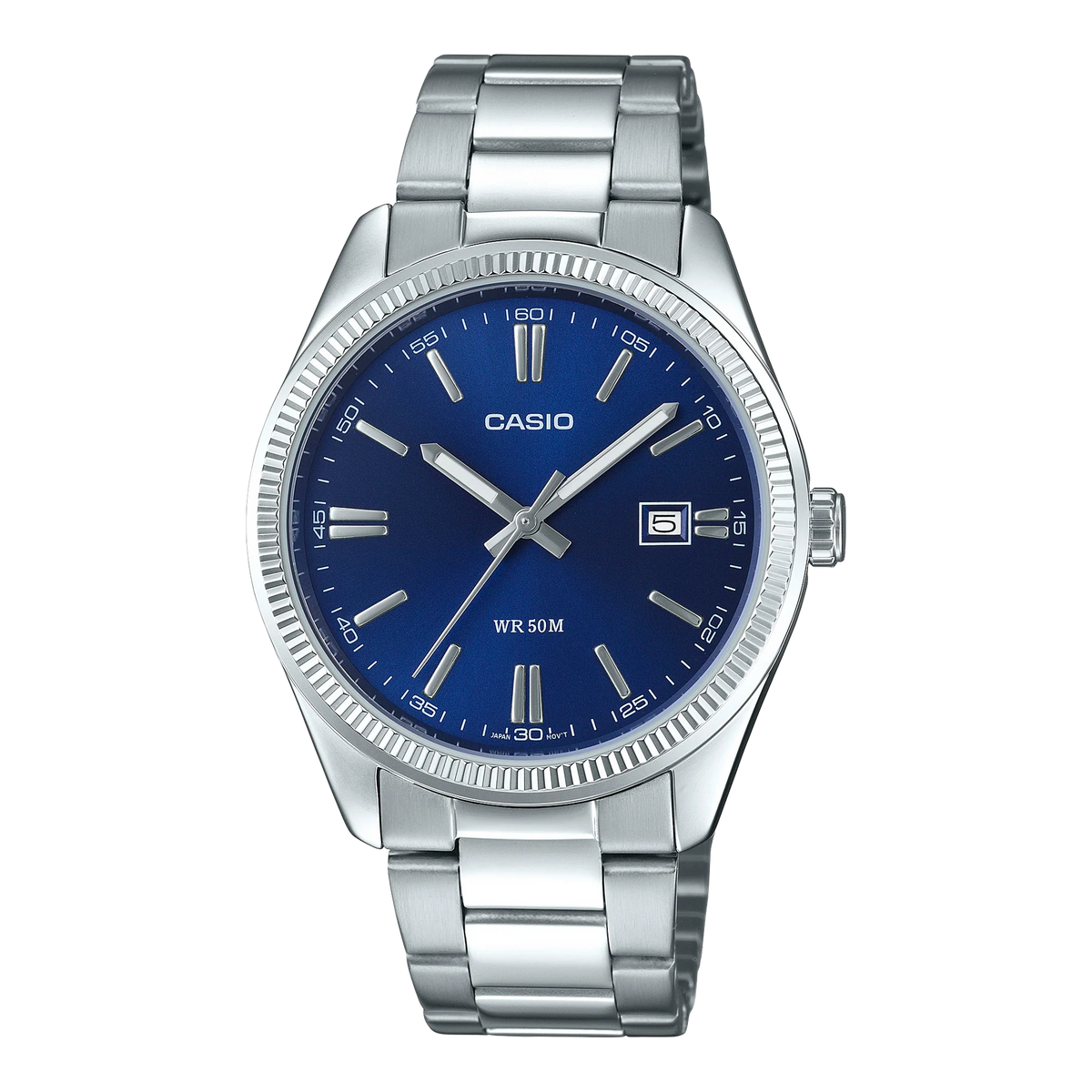 Casio Stainless Steel Blue Dial Watch MTP1302PD-2A