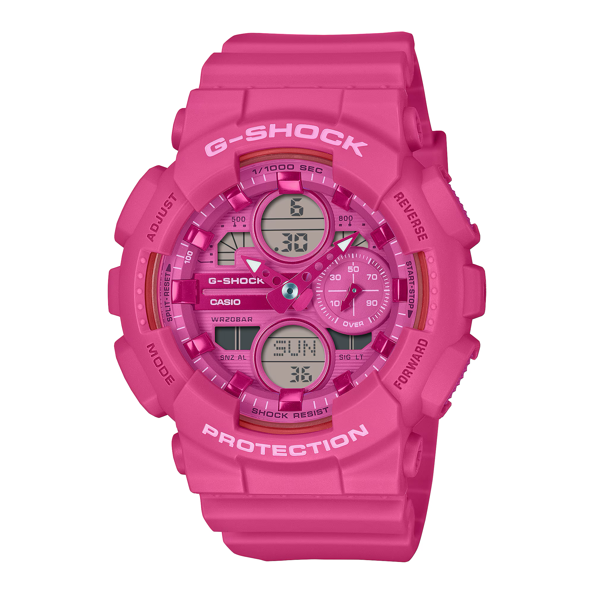 G-Shock Analog Digital DUO Mid Size Pink Resin Band and Dial Watch GMAS140PP-4A