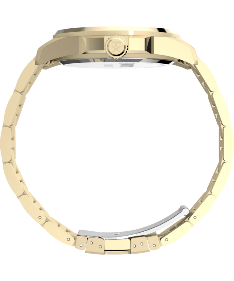 Timex x Fortnite Essex 45mm Gold Stainless Steel Black Dial Watch TW2Y47200