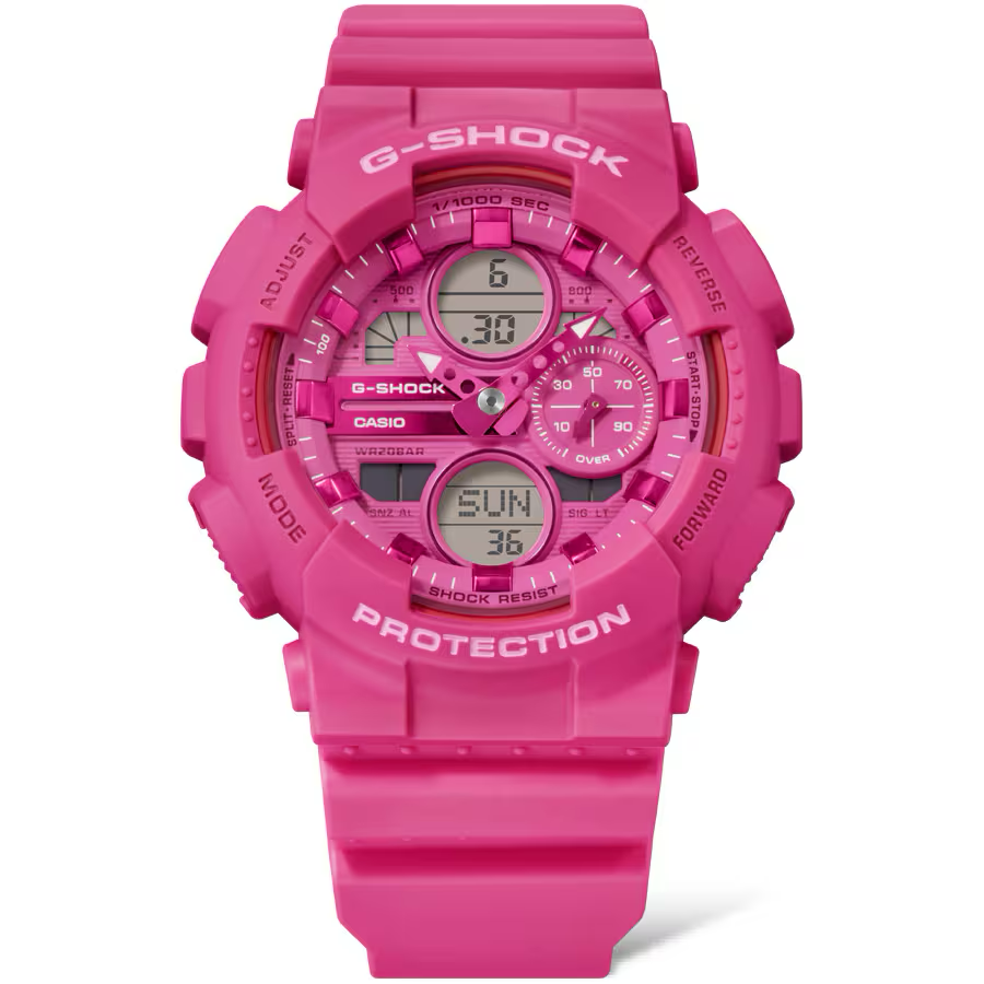 G-Shock Analog Digital DUO Mid Size Pink Resin Band and Dial Watch GMAS140PP-4A