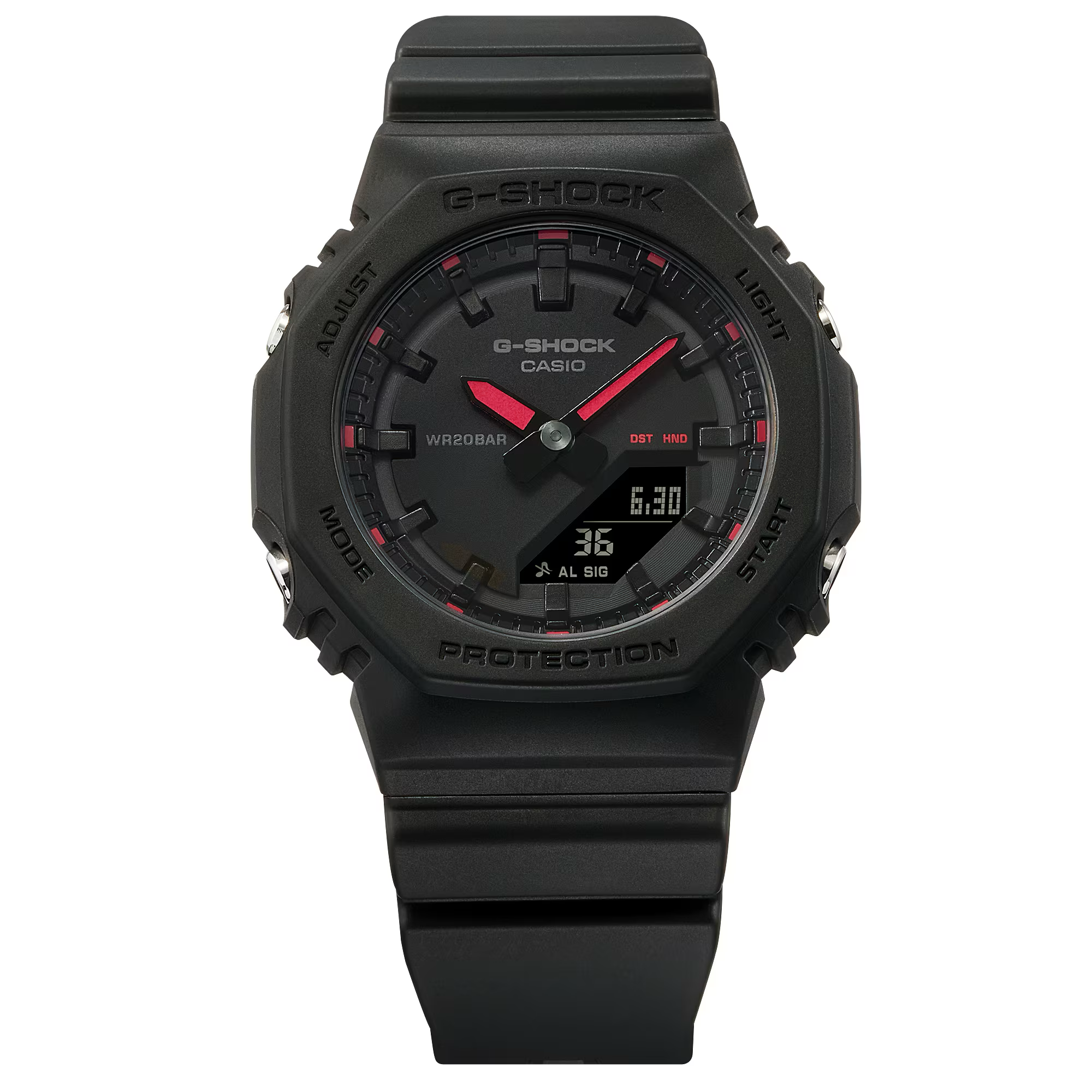 G-Shock Slim CasiOak Black With Red Markers Watch GMAP2100SA-1A1