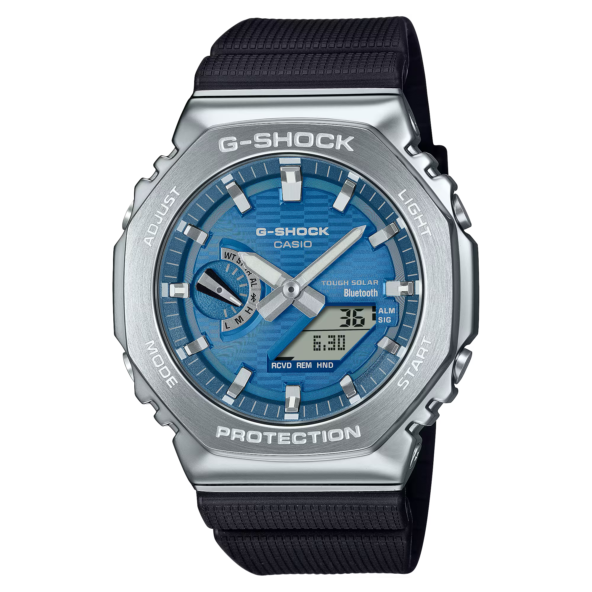 G-Shock Solar Power Blue Dial Black Resin Band Watch GBM2100A-2B