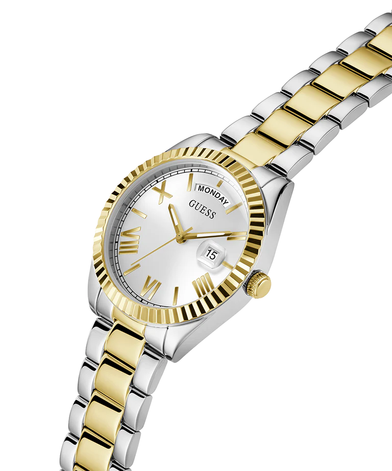 Guess Ladies Two-Toned Luna Day-Date Watch GW0308L6
