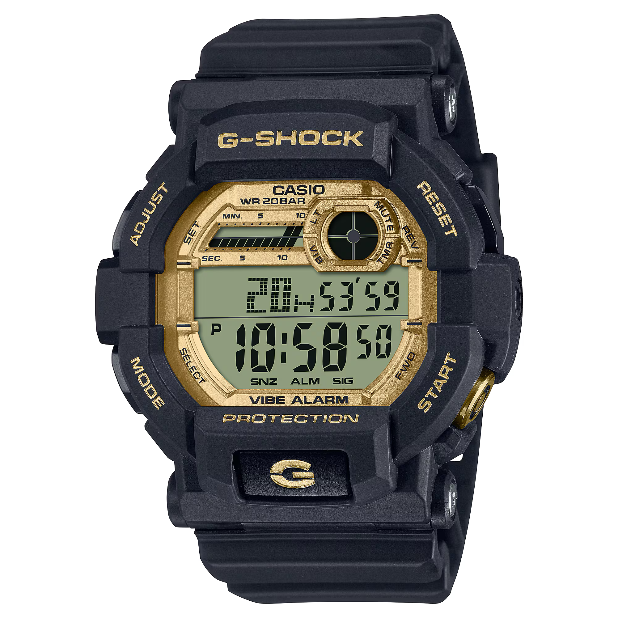 G-Shock Sport Gold Dial with Black Resin Band Watch GD350GB-1D