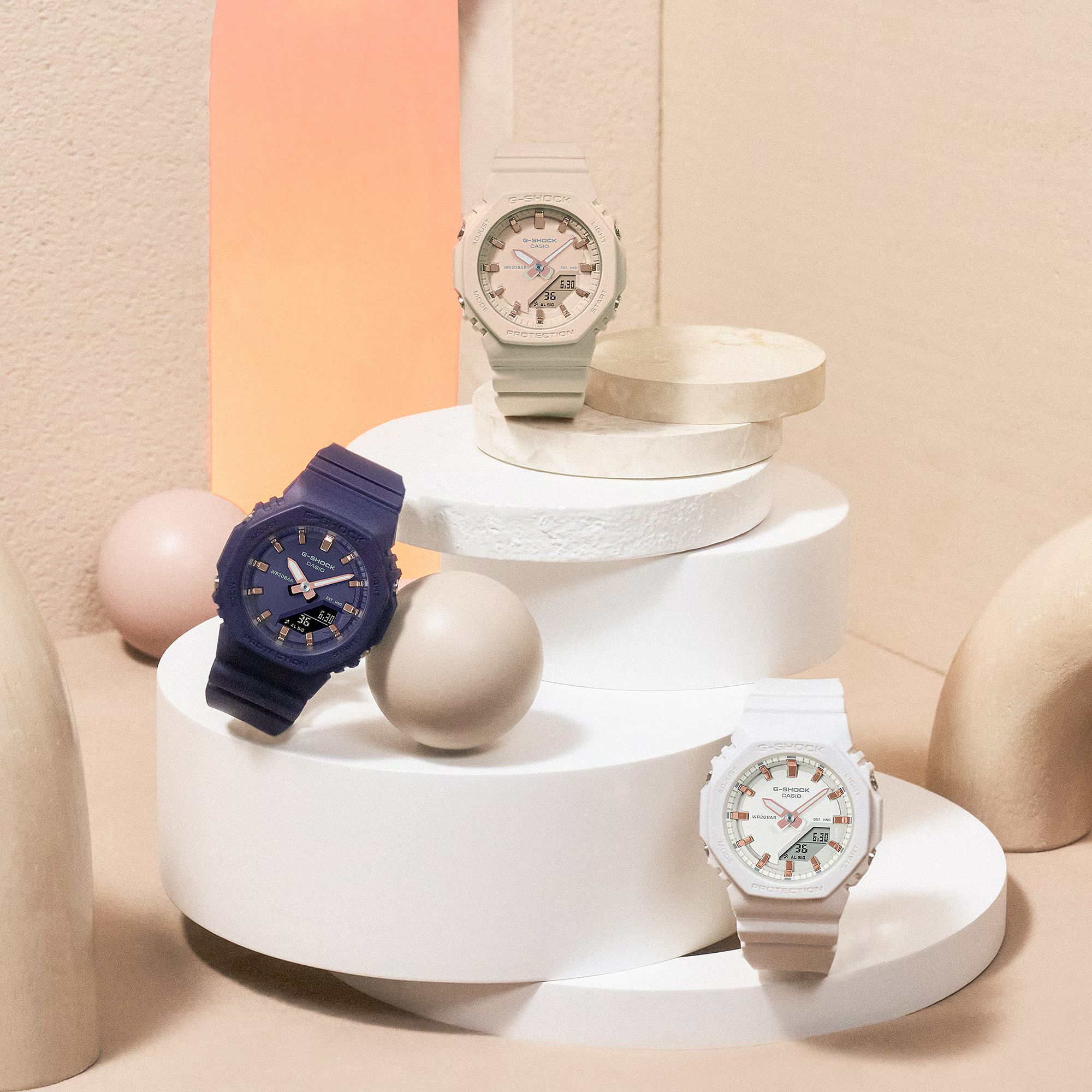 G-Shock Slim CasiOak Digital Pastel Pink Watch GMAP2100M-4A